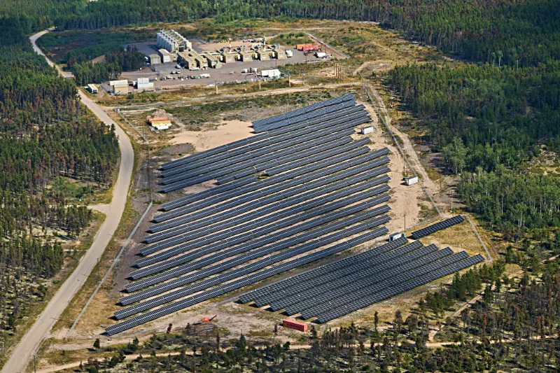 Solar panel farm