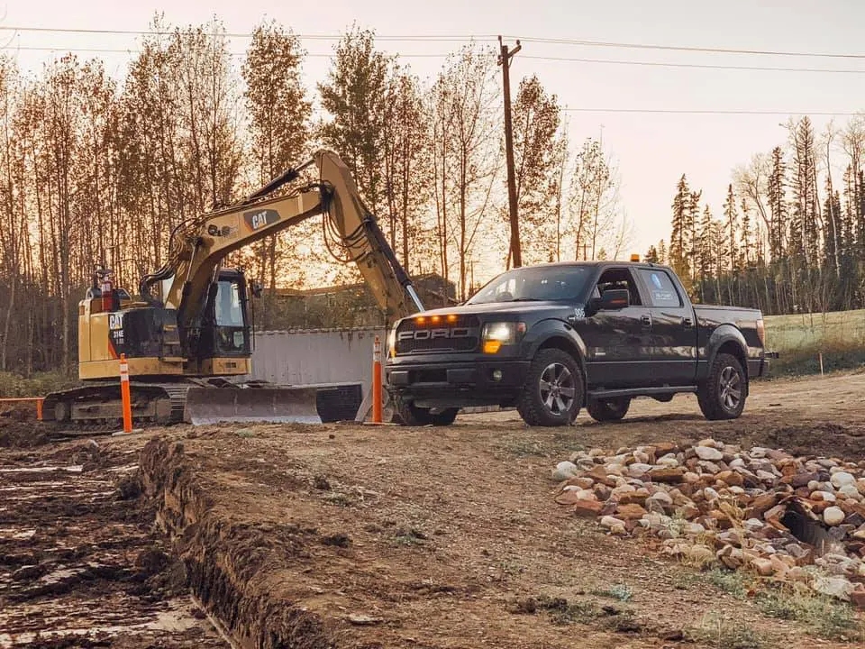 Truck on site